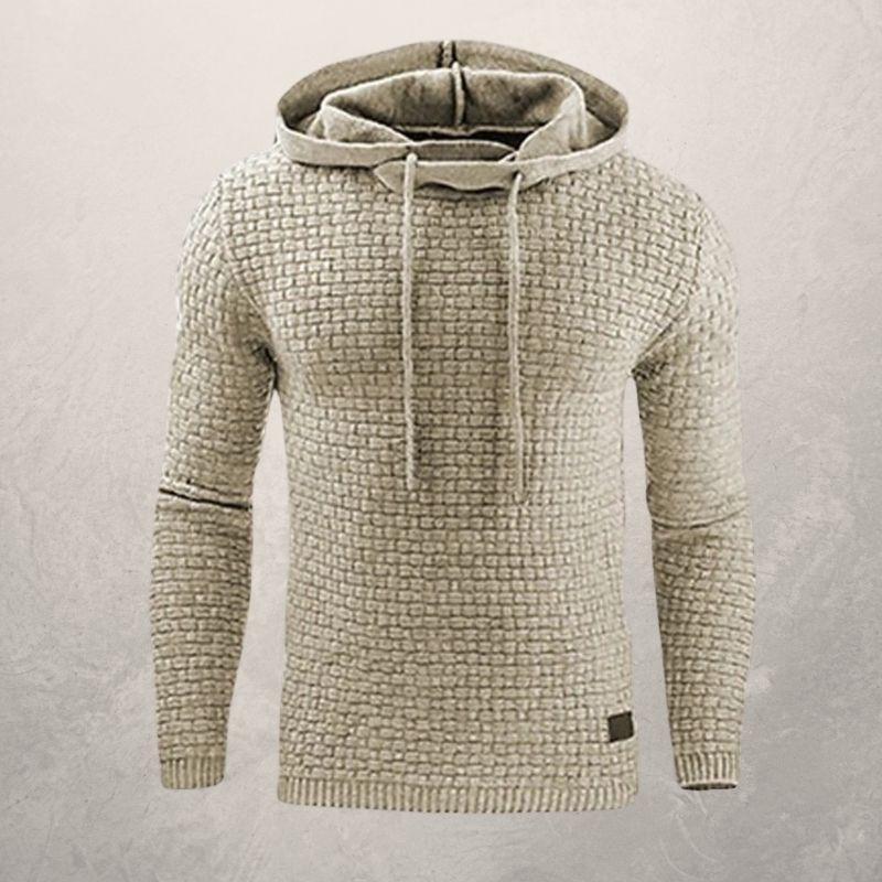 R&B | Kapuzenpullover Slim Passform Weiches Strickmaterial Karomuster Lange Ärmel