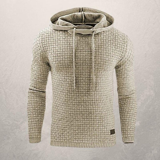 R&B | Kapuzenpullover Slim Passform Weiches Strickmaterial Karomuster Lange Ärmel