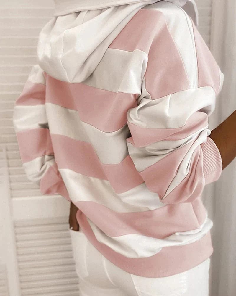 R&B | Hoodie Strickdetails Lockere Passform Weiche Materialien