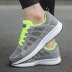 Damen Komfort-Sneaker mit Mesh-Obermaterial und Schnürung