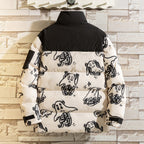 R&B | Bedruckte wattierte Jacke