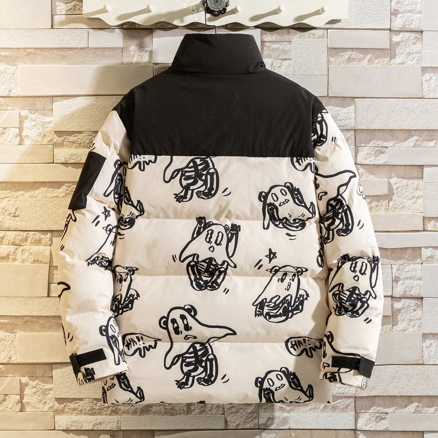 R&B | Bedruckte wattierte Jacke