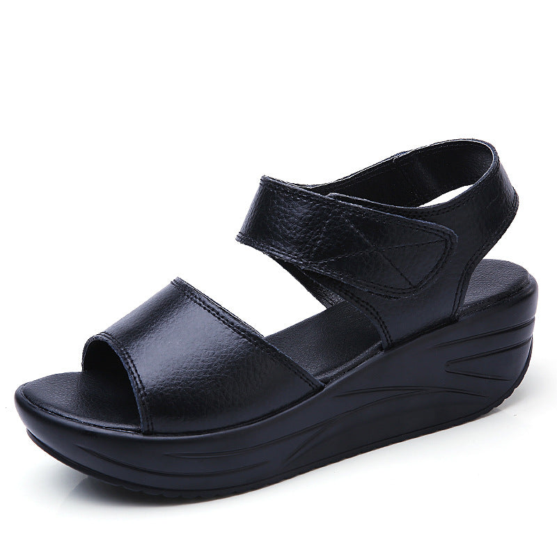 Damen Komfortable Wedge-Sandalen mit verstellbaren Riemen und ergonomischer Sohle R&B