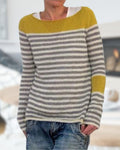 R&B | Gestrickter Rundhalsausschnitt-Pullover