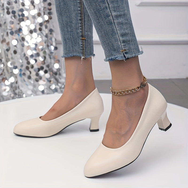 R&B | Stilvolle Damen Pumps mit Spitzem Zeh und Blockabsatz
