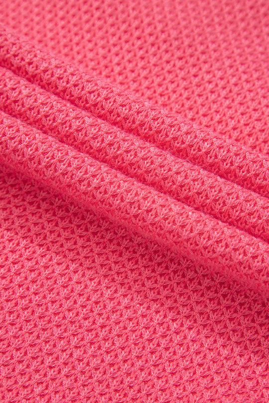 R&B | Zweifarbige Waffelstrickhemdjacke Baumwollmischung Lebendiger Komfort