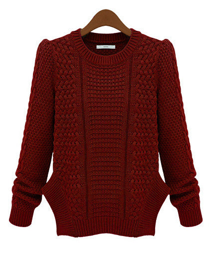 Damen Grobstrickpullover mit strukturiertem Muster und lässigem Schnitt R&B