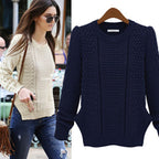 Damen Grobstrickpullover mit strukturiertem Muster und lässigem Schnitt