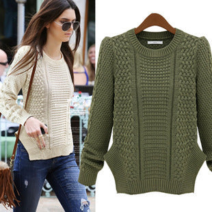 Damen Grobstrickpullover mit strukturiertem Muster und lässigem Schnitt R&B