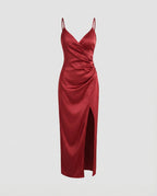 Damen Maxikleid mit tiefem Schlitz