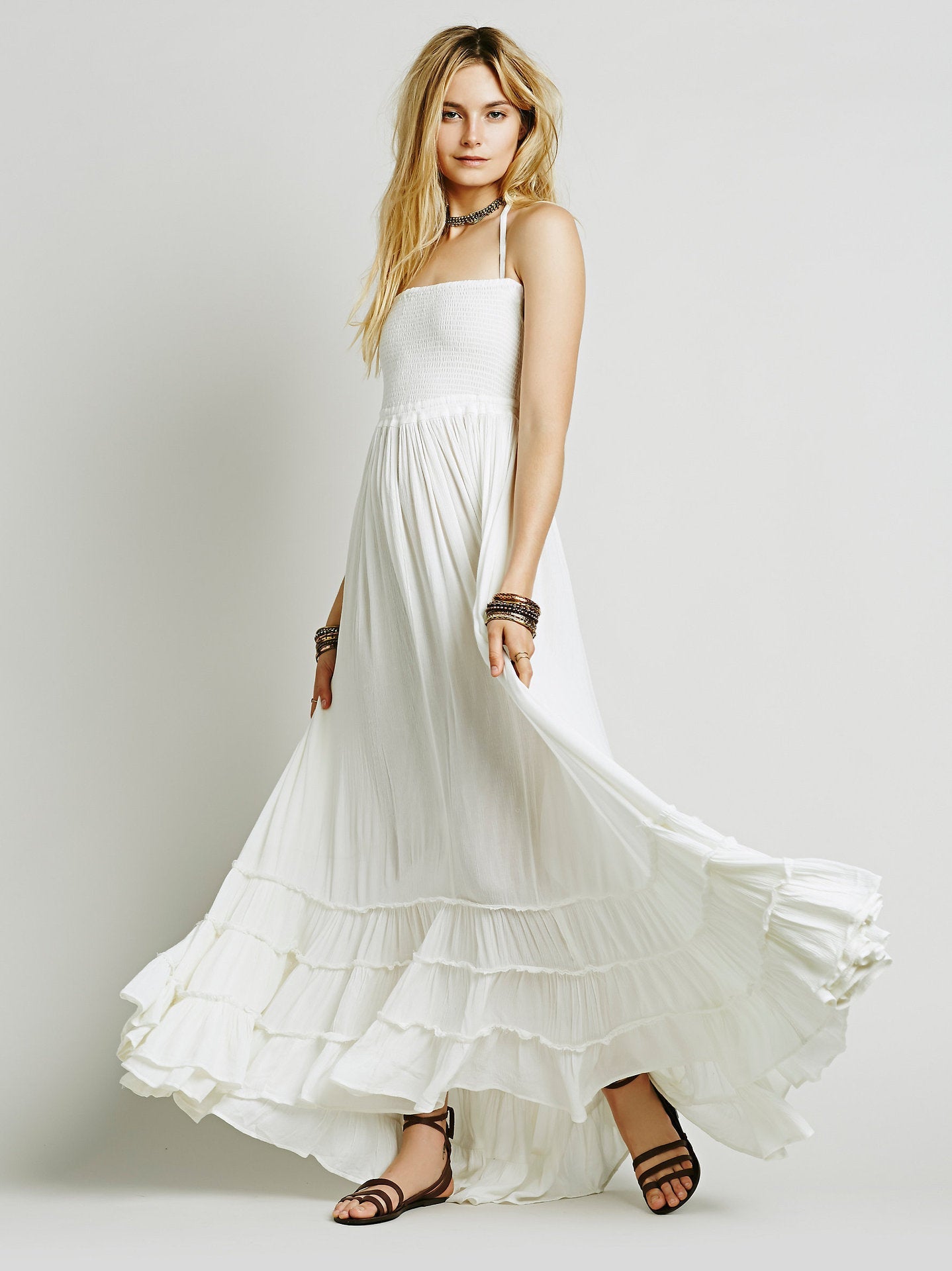 R&B | Kleid aus Baumwolle mit Neckholder