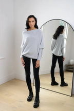 R&B | Asymmetrisch Drapierter Pullover
