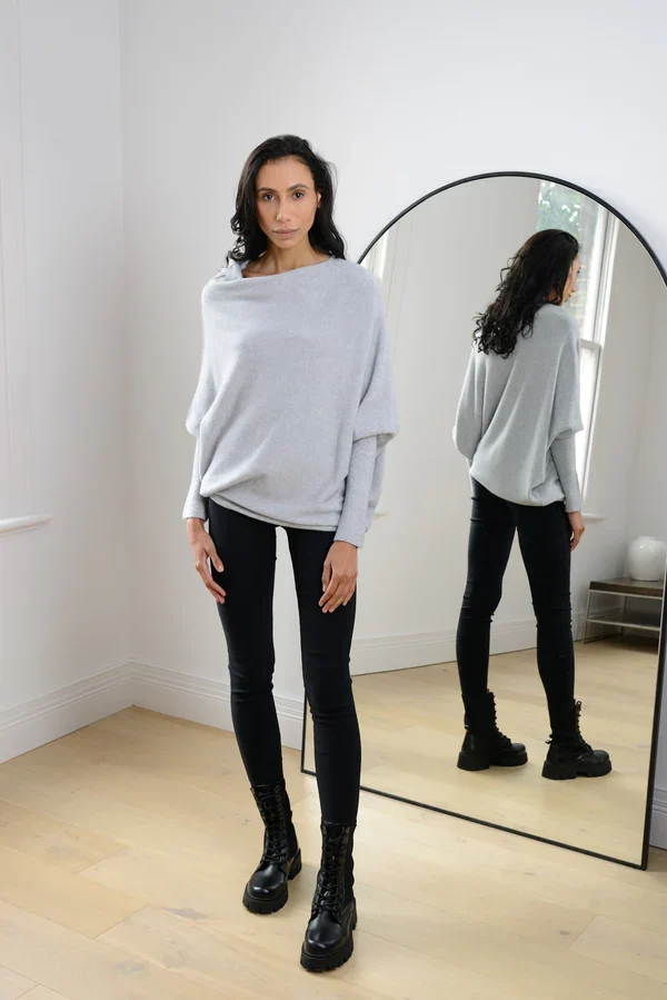 R&B | Asymmetrisch Drapierter Pullover
