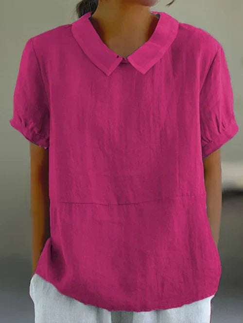 R&B | Unifarbene Bluse aus Baumwolle