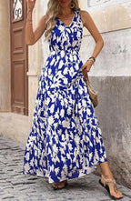 R&B | Kleid mit V-Ausschnitt und elastischer Taille