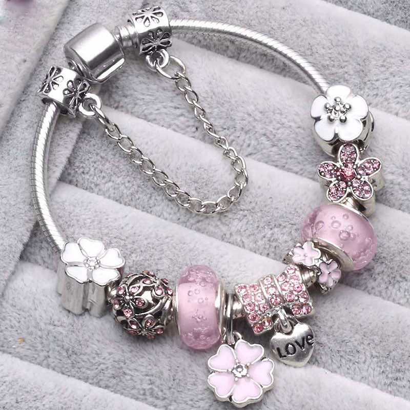 R&B | Pfirsichblüten Charme Armband