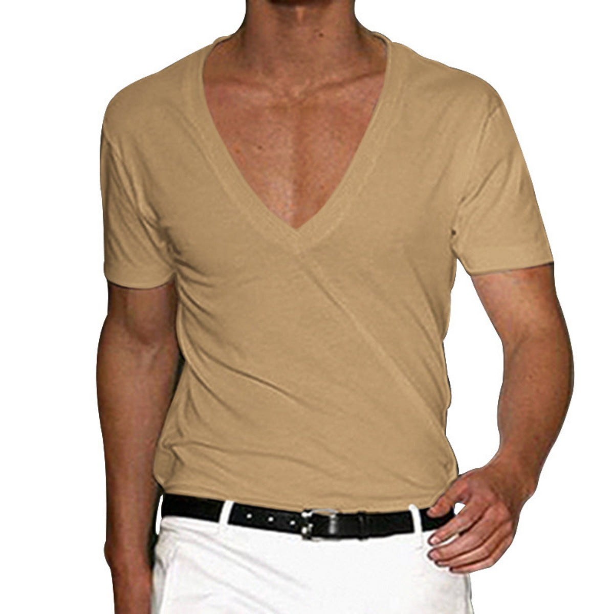 R&B | Slim Fit T-Shirt mit V-Ausschnitt