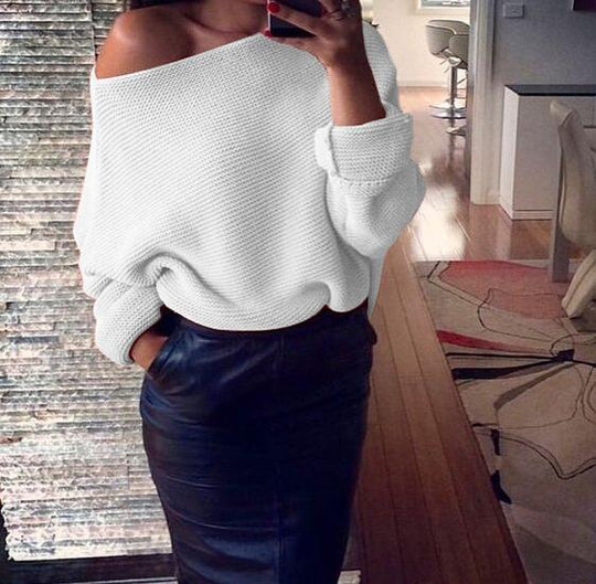Damen pullover mit hohem Rollkragen und Zopfmuster R&B