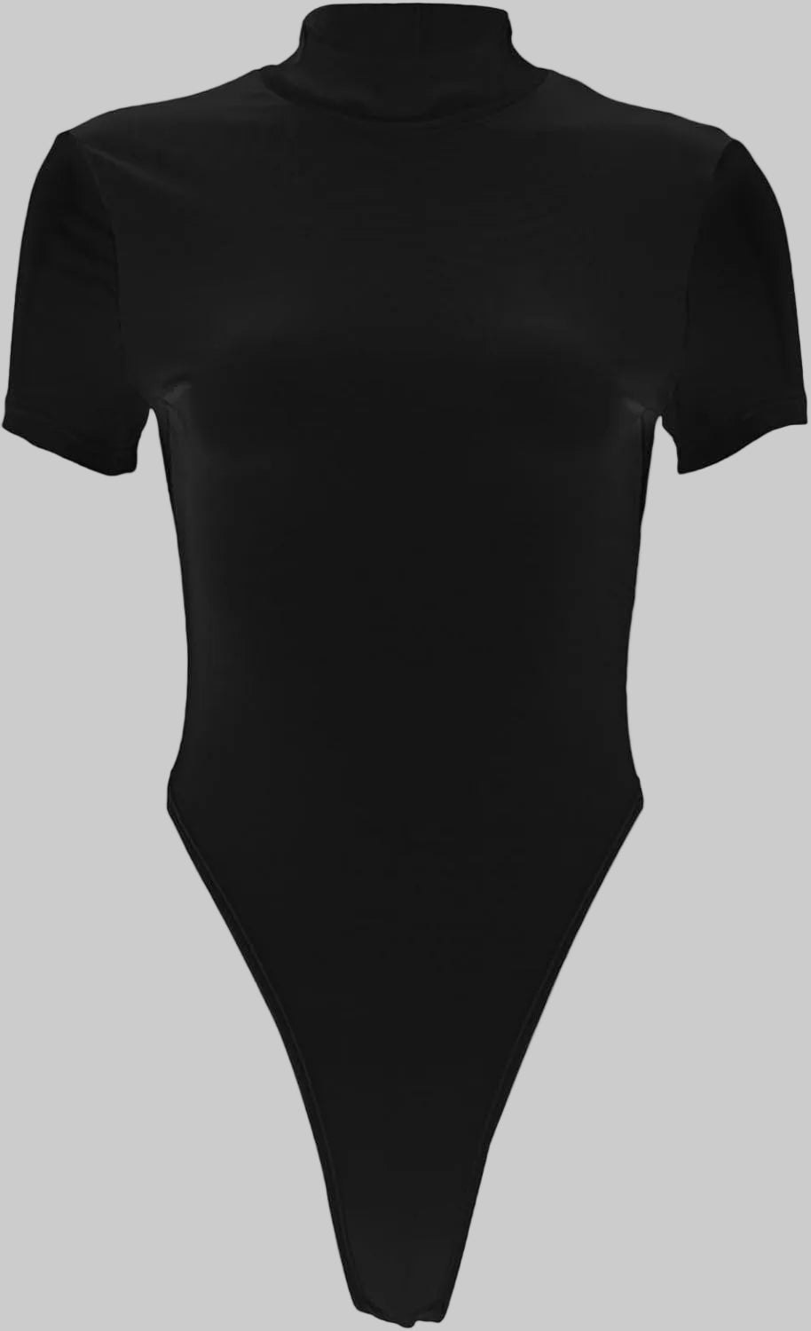 Damen Figurbetonter Body mit hohem Kragen R&B