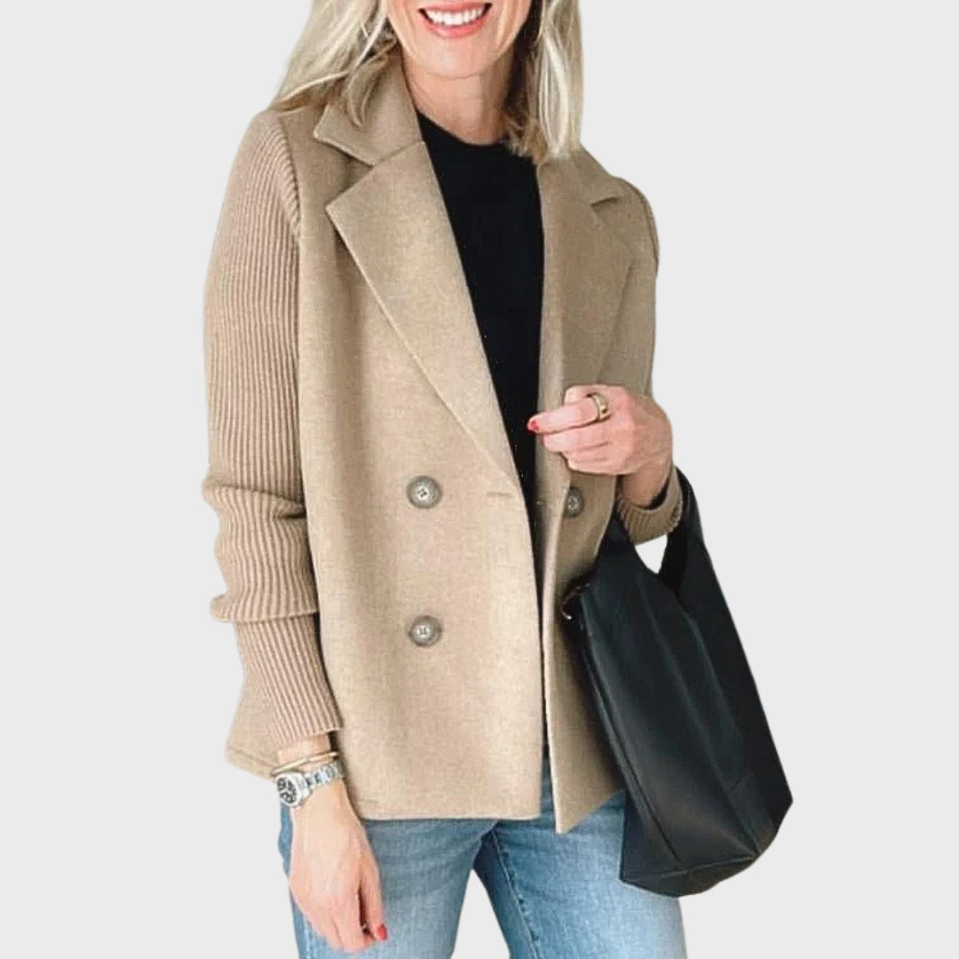 R&B | Eleganter Herbststrickärmel-Blazer