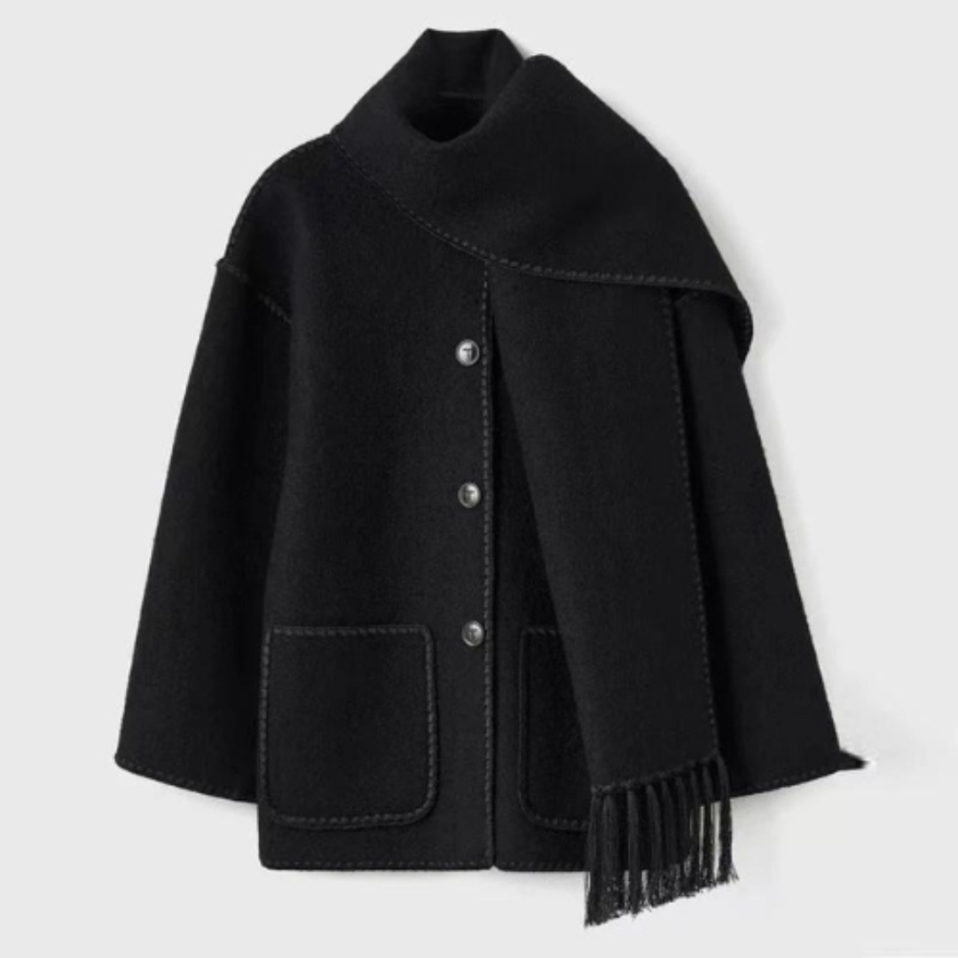 R&B | Damen Warmer Lockerer Wickelkragen Mantel Winter