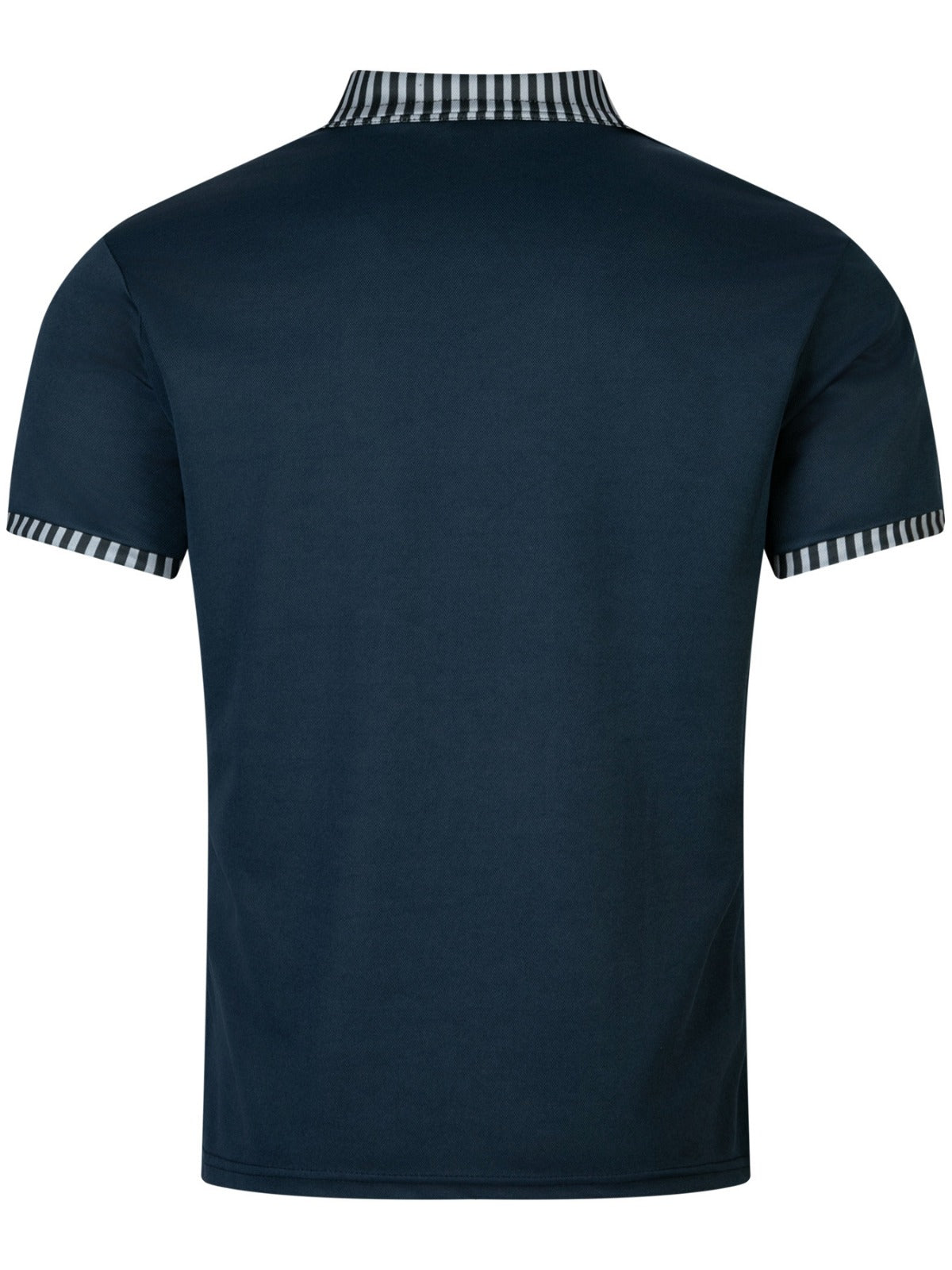 R&B | Tasche Knopf Revers gestreiftes Farbschema T-Shirt