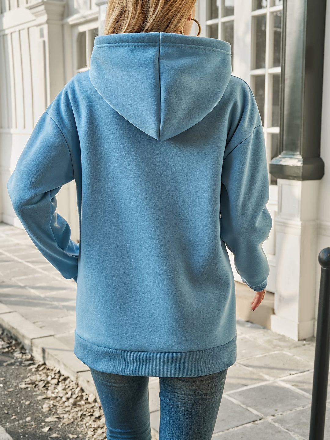 R&B | Hoodie mit Druck Baumwollmischung Lässiger Stil