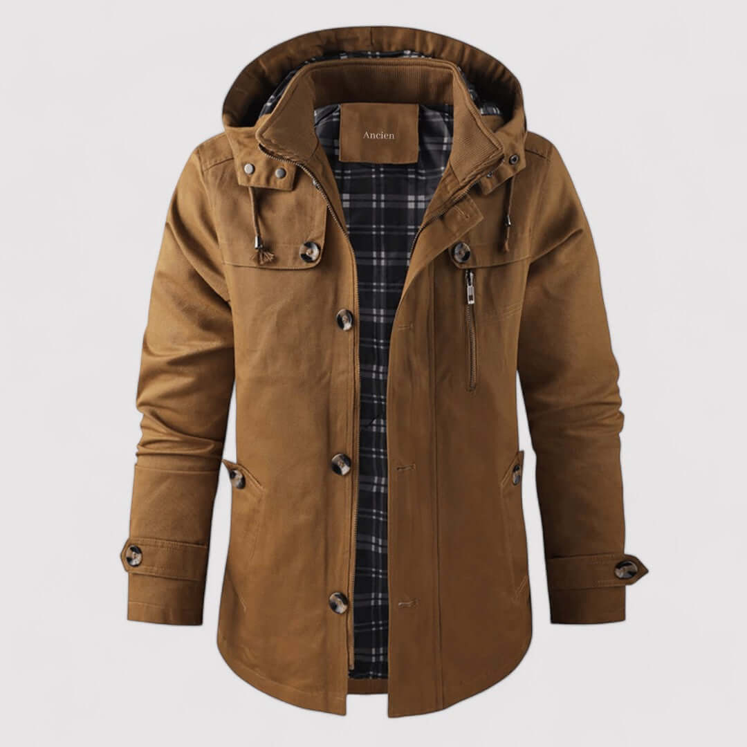 R&B | Herren wasserdichte Winterjacke mit Kapuze