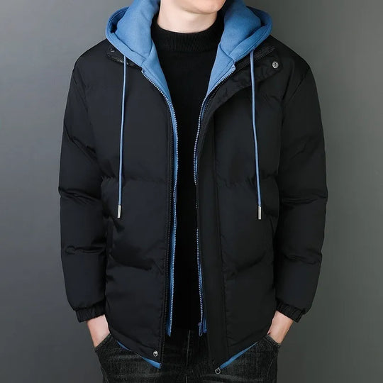 R&B | Herrenjacke aus schwerem Baumwollstoff mit winddichter Kapuze
