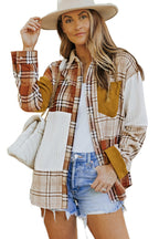 R&B | Gitterhemde mit Patchwork-details Baumwollmischung Perfekt für Layering