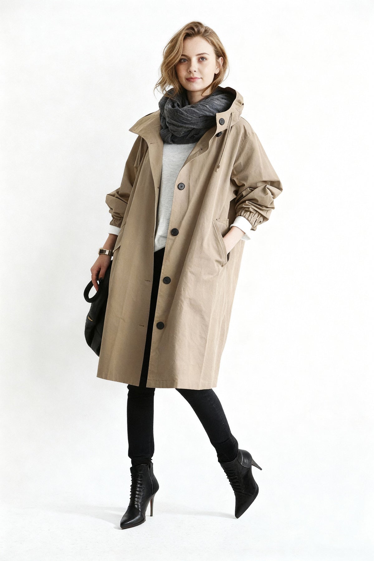 Trenchcoat mit Kapuze für Damen