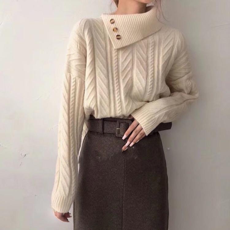 R&B | Strickpullover mit Asymmetrischem Kragen Weich und Elegant Zeitloses Design