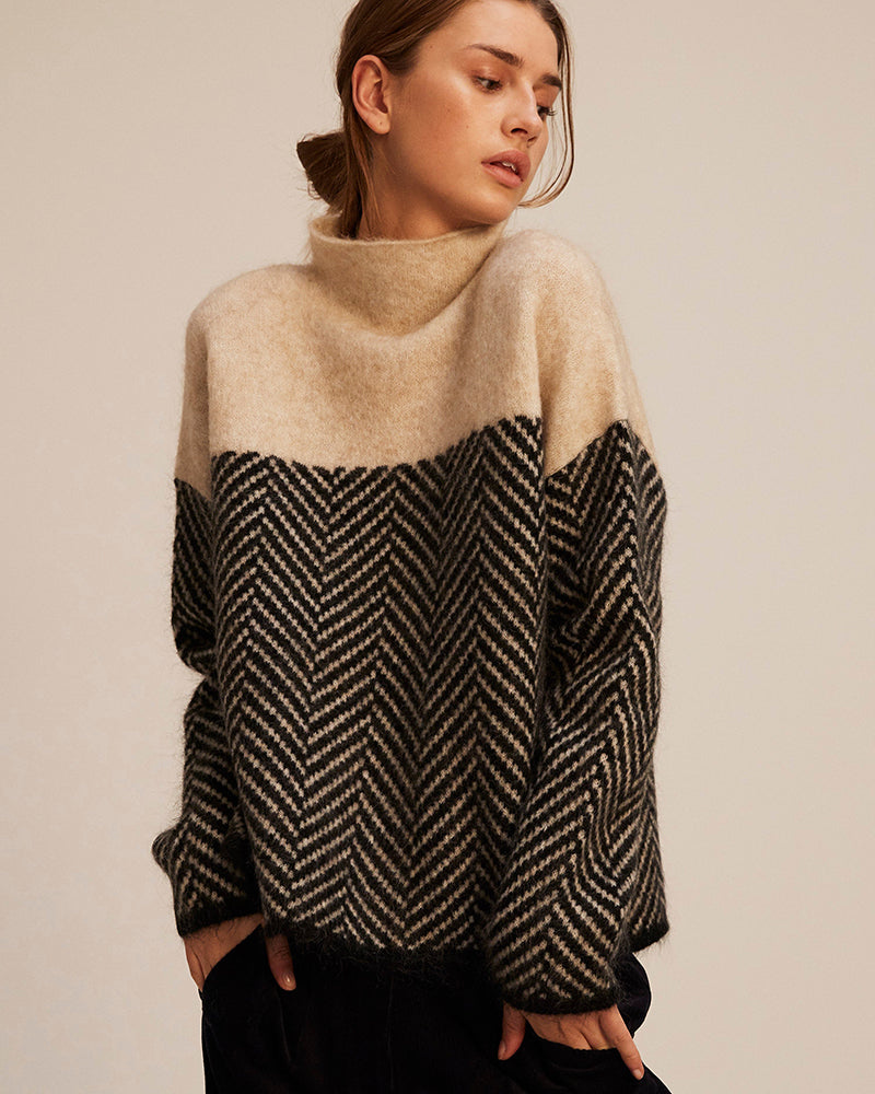 R&B | Baumwolle Rollkragen-Pullover