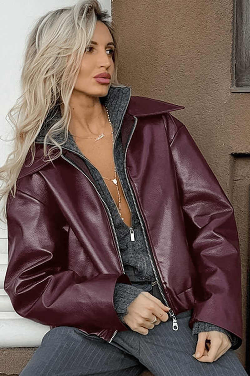 R&B | Kurze Kunstlederjacke