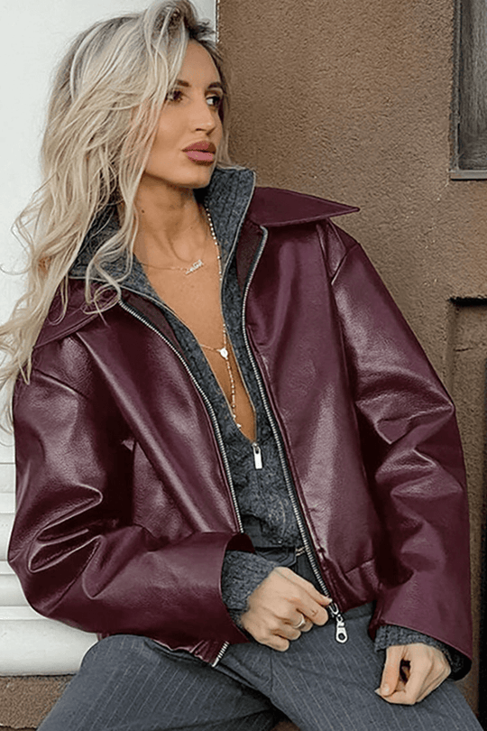 R&B | Kurze Kunstlederjacke