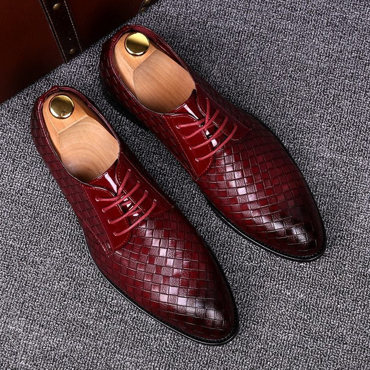 Elegante Leder Herren Schnürschuhe R&B