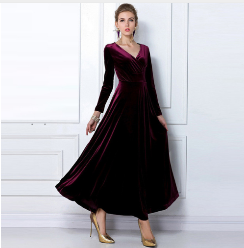 Glamorous Chic Kleid mit verdicktem V-Ausschnitt