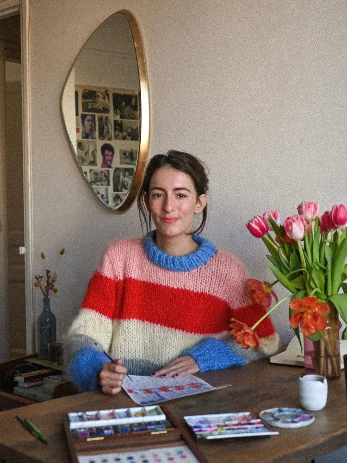 R&B | Bunter Gestreifter Strickpullover für Lässig Schicke Looks