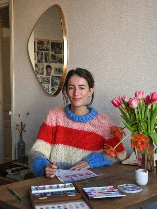 R&B | Bunter Gestreifter Strickpullover für Lässig Schicke Looks