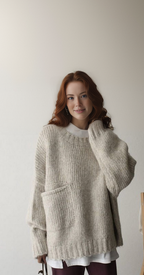 R&B | Übergroßer Strickpullover mit Tasche