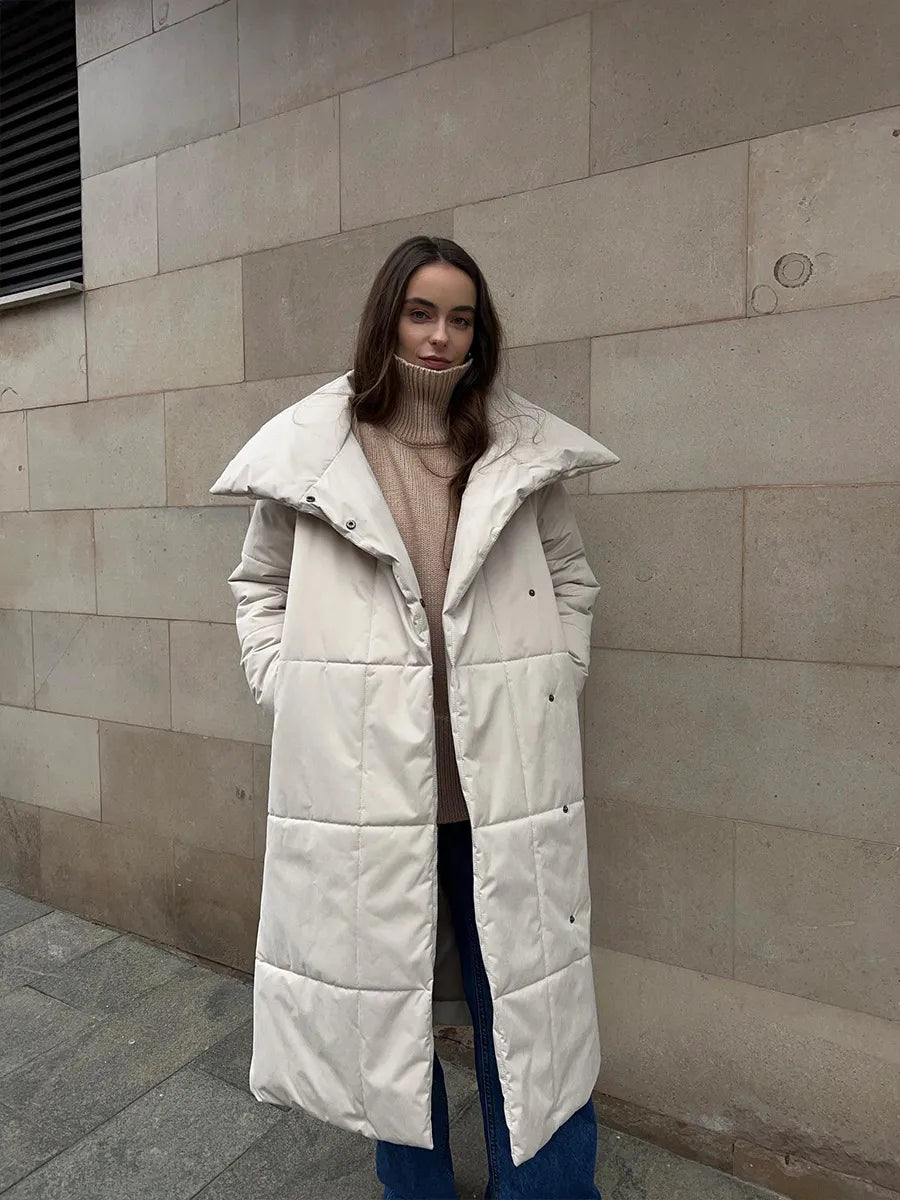 R&B | Eleganter Wintermantel mit breitem Kragen
