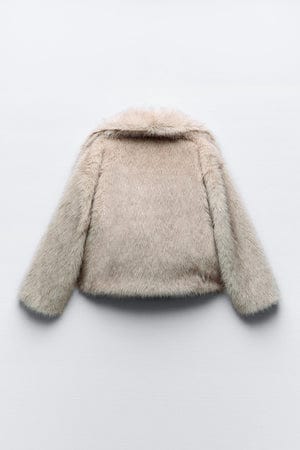 R&B | Eleganter Pelz-Wintermantel Damen