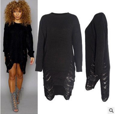 Damen Strickkleid mit lässigem Cut-Out-Design und modernen Details R&B