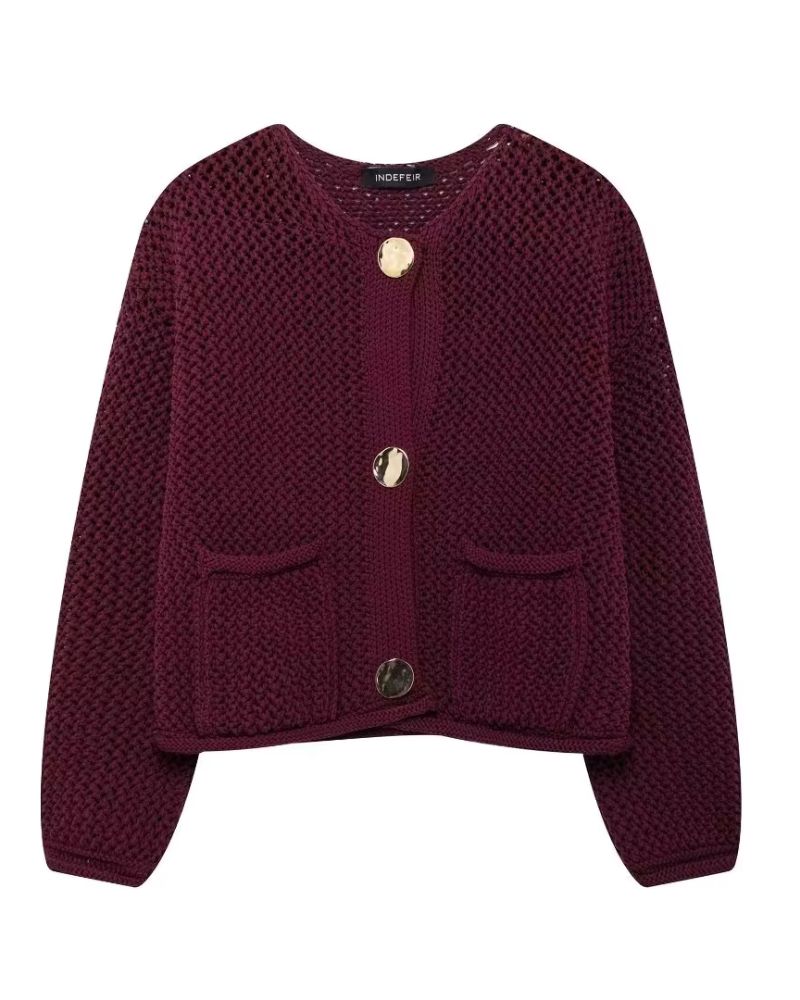 R&B | Burgundy Cardigan