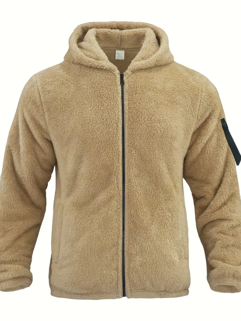 R&B Teddyjacke mit Reißverschluss für Männer
