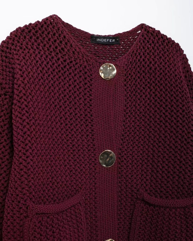 R&B | Burgundy Cardigan
