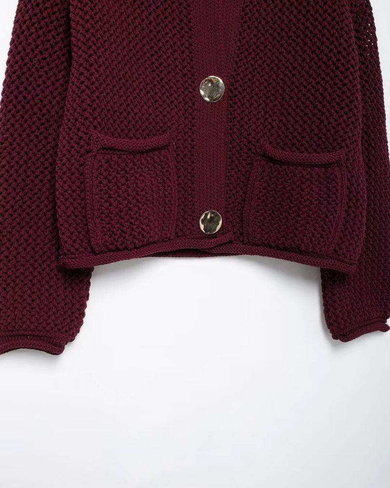 R&B | Burgundy Cardigan