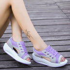 Damen nan Sneaker-Sandale mit Plateau-Sohle und atmungsaktivem NetzgewR&Be R&B