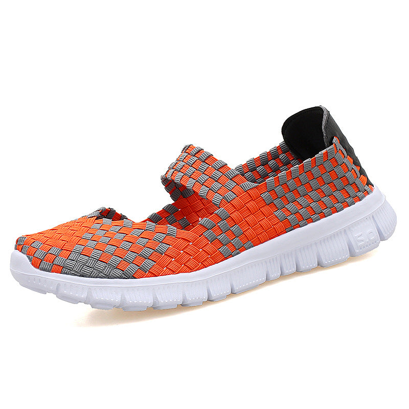 Damen nan elastischer Mary-Jane-Riemchen-Komfortschuh mit gewebtem Stretch-Obermaterial und flexibler Leichtsohle R&B