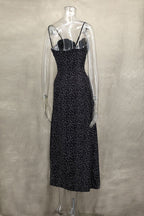 R&B | Kontrastfarbenes Kleid mit Polka-Dot-Print